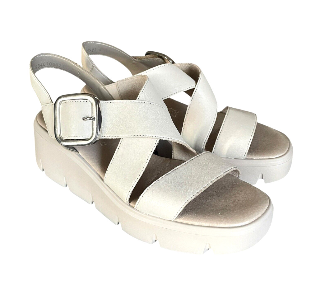 RIEKER Revolution Women's Size 42/ 11.5 Beige Leather Comfort Slingback Sandals